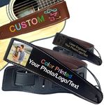 jcyif Custom Guitar Strap PU Leather Personalized Guitar Strap with Name/Logo Color Printing Adjustable Bass Strap