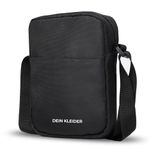 DEIN KLEIDER Mini Street crossbody messenger travel Sling Bag with 100% Waterproof fabric for Men & Women (Black)