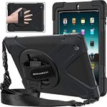 BRAECNstock iPad 2 Case, iPad 3 Case, iPad 4 Case with 360 Degree Rotatable Kickstand/Adjustable Hand Strap/Shoulder Strap Heavy Duty Rugged Protective Case for iPad 2 3 4 Case (Black)