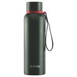 Borosil Hydra Trek 700 ml Stainless Steel Water Bottle | Double Wall Vacuum Insulated Flask, Green | 20 Hours Hot & 24 Hours Cold | Ideal for Personal & Corporate Gifting | 1 Year Warranty