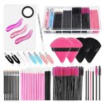 234pcs Disposable Makeup Applicators Kit with Makeup Puff Makeup Mixing Palette Makeup Artist Supplies Accessories Mascara Wands, Lip Brushes, Hair Clips Powder Puffs for Face with Storage Box