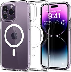 Spigen Ultra Hybrid MagFit Case for iPhone 14 Pro Max, Compatible with MagSafe Accessories - White