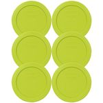 Pyrex 7200-PC 2 Cup Edamame Green Round Plastic Lid (6, Edamame Green)