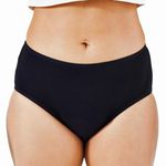 Nushu Hip Hugger Period Panty for Women & Girls - Leak Proof & Reusable Underwear - For Super Heavy Flow, Absorbs Up to 6 Pads - 12-24hrs Protection, Bamboo Fabric Panty -(L) Black