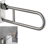 Anatomix Wall Mounted Flip up Grab bar - 100% Stainless Steel 304 Heavy Duty 30 Inch Toilet Handrails Bathroom Safety Bar Hand Support Pack of 1