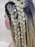 Plenteous Hair Braid Clip, Hair Ring, Multi-shapes Pendant Dreadlock Braid Hair Beads Braids Hair Rings Hoop Style Hair Accessories For Girls (30 pc Mix Design)