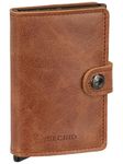 Secrid The MiniWallet is compact in size but a large capacity. The exterior vintage leather cover can hold bills, receipts and cards, while in the aluminium cardprotector