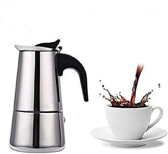 Niyam portable Stainless Steel Stove Top Espresso Coffee Maker Percolator Moka Pot (4 cup - 200 ml)