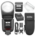 Godox V1 Pro V1 PRO N Camera Flash Compatible with Nikon Camera V1PRO N +2.4G Wireless+1/8000s HSS+1.3s Recycle Time+M/TTL Flash Mode+Detachable Sub Flash Speedlite+Support Type-C V1PRO-N