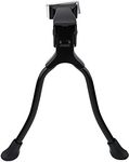 Keenso Double Kickstand for Bicycle, Rustproof Repair Stand Floor Adjustable Road Double Legs Parking Rack