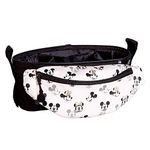 Disney Baby by J.L. Childress Universal Stroller Organizer with Detachable Hip Fanny Pack - Stroller Accessory with Belt Waist Bag - Stroller Cup Holder and Cell Phone Pocket - Mickey Minnie Ivory