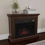 Mobile Electric Fireplace with Mant