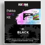 Kadam Pakka Rang Black Fabric Dye for Clothes Permanent, Cloth Color Powder for Faded Jeans, Shade No.17 Black Cloth Dye Colour, 5 Sachets with 5 DyFix Color Fixer for Long Lasting Fabric Colour