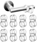 8 Pcs Door Handle Bumpers,Stop Wall Damage Door Handle Protectors,Door Handle Bumper Guards,Door Handle Stopper,PVC Door Handle Protectors for Bathroom,Office,Toilet Door Stopper Handle(Clear)