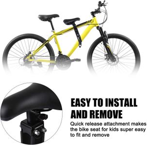 Kids Front Bike Seat for Mountain Bikes – Detachable Child Seat with Handle, Ages 2-5