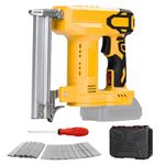 Cordless Brad Nailer, Cordless Nail Staple Gun Compatible with Dewalt 18V Battery, 2 in 1 Electric Stapler Nailer with 100 Nails and 500 Staples, Nail Gun/Staple Gun for Carpentry, Upholstery