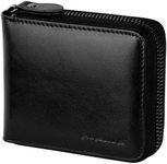 Admetus Wallet for Men Bifold Leather Zipper Wallet RFID Blocking Card Holder Black2019