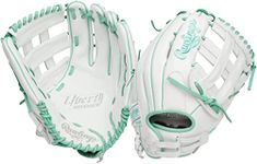 Rawlings | LIERTY Advanced Color Series Fastpitch Softball Glove | Left Hand Throw | 12.75" Pro H-Web | White/Mint