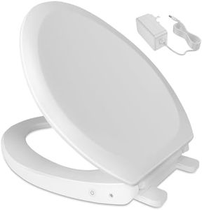ZMJH S005-B3 Heated Toilet Seat with Night Light, Elongated, Toilet Seat Warmer, Soft Slow Close, Three Temperature Settings, Easy Installation, White