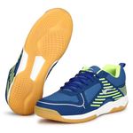 ASE Badminton Shoes Lightweight Non-Marking Sole Squash, Table Tennis, Volleyball Shoe, Blue (8 UK/IND)