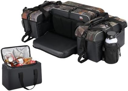 KEMIMOTO ATV Storage Bags with Cooler Bag, 76L Large ATV Bags Rear Rack Bag, Upgrade ATV Cargo Rear Seat Bag Compatible with Polaris Sportsman Fourtrax Can Am Kawasaki Artic Cat