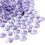 1 LB Purple Glass Marbles, Mini Flat Glass Beads~150 PCS for Vase Fillers, Floral Bottom Mancala Gems Pebbles Fish Tank Rocks for Table Aquarium,Home Decor Art Craft Supplies(0.5"~0.7")