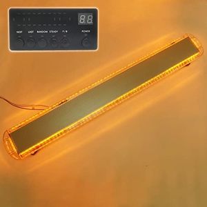 CFLMYYXGS 63" 120 LED Amber Emergency Warning Light Bar - 12V-24V Strobe Flashing Beacon Light for Recovery Rescue Wreckers Tow Trucks Emergency Vehicles