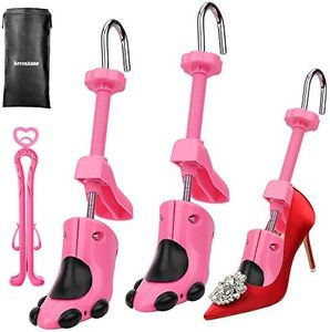 KevenAnna Shoe Stretcher Professional Shoe Trees Stretch Width Length for Men Women, High Heel (Wm's Size US 4.5-9.5) Pink, 9.5 Wide