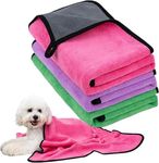 D&C PAWS Ultra Absorbent Microfiber Dog Towels for Drying Dogs & Cats | Quick Dry Pet Bath Blanket, Soft & Fast Drying Grooming Towels for All Breeds (60x120cm -Multicolor B,L-Pack of 1 Pc)