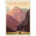 Grand Canyon National Park: Kayak, Vintage Poster - Premium 1000 Piece Jigsaw Puzzle for Adults