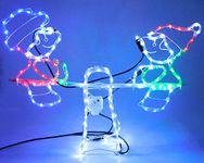 Christmas Concepts® Rope Light Snowman and Elf animated Seesaw - Christmas Decorations - 80cm x 12cm x 63cm …