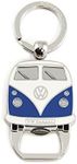 BRISA VW Collection - Volkswagen Bus T1 Camper Van Kombi Key Ring Chain/Bottle Opener, Gift Idea/Fan Souvenir/Retro Vintage Product (Blue)