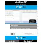 AT-A-GLANCE 2025 Planner, Daily, 8-1/2" x 11", Folio Size, Two Page Per Day Refill, Loose-Leaf (491-225-25)