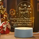 Friendship Gifts for Women Friends - Engraved Night Light, Best Friend Birthday Gifts, Unique Present for BFF, Bestie, Girls, Friends Female on Wedding, Christmas