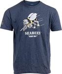 Ann Arbor T-shirt Co. Seabees Can Do! & U.S. Navy Military Sleeve Flag | Naval Veteran Sailor Seabee Tee - (Navy, 2XL)