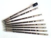 8 x Schmidt 635M Mini Ball Pen Refill - Black - (Lamy M21 and Cross 8518-4 Compatible)