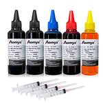 Aomya Ink Refill kit Canon 5x100ml for Canon 240 241 250 251 270 271 225 226 1200 2200 PG245 CL246 PG210 Refillable Ink Cartridge CIS CISS System(2BK, C, M, Y)