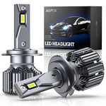 AGPTEK 70W 12000LM H7 LED Headlight Bulbs, 2Pcs Car Headlamps 6000K Super Bright LED Headlights Conversion Kits CSP LED Chips CANBUS Built-in Car Light Bulb Replacement IP68 Waterproof