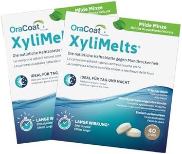 OraCoat XyliMelts – 80 Adhesive Tablets for Caries and Dryness – Discreet – Can be Used in Sleep – Vegan – Mild Mint