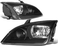 ‎DNA MOTORING HL-OH-FF05-BK-CL1 Pair of Headlights Compatible with 05-07 Focus, Black Housing/Clear Corner