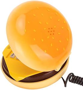 Teléfono Fijo,Teléfono de Casa con Cable, Teléfono de Apariencia Hamburguesa,Teléfono de Moda con Multifunciones,Decoración de Hogar para Fanáticos de Hamburguesa,Regalito Ideal para Familia y Amigos