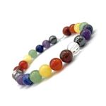 GOLDEN QUARTZ - THE CRYSTAL HUB - Seven Chakra Bracelet Reiki Crystal Healing 7C 7 Chakra Armlet 8mm Beads Bracelet | Unisex-Adult