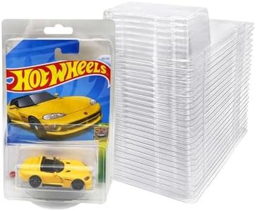 Pack of 30 Protector Packs Compatible for Hot Wheels & Matchbox Mainline Car Clamshell Cases Car Display Durable Shields Blister Pack Storage Covers