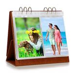 ZEEYUAN 120 Pockets of 4x6 Pictures Flip Photo Album on Stand Vertical 4x6 Photo Album Desktop Display Gift for Christmas Valentine's Day