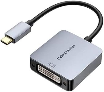 USB C to DVI Adapter 1080P, CableCreation USB Type C to DVI Cable Adapter, Compatible with MacBook Pro 2020 2019, iPad Pro 2020/2018, Surface Book 2, XPS 15 13, GalaxyS22 S20 S10