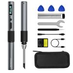 MOMSSY Soldering Iron Kit, PD 65W DC 96W Soldering Iron Pen with 212°F to 842°F Precision Temp Control, Portable Soldering Iron with OLED Digital Display Auto Sleep for Home Appliance Repair, DIY