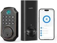 WiFi Door Lock D280W, Keyless Entry Door Lock Fingerprint, Bulit-in WiFi Deadbolt, App Remote Control, Electronic Keypad Door Lock, Safety Front Door Lock, One Time Code, Auto Lock, Easy Installation