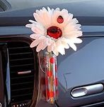 VW Beetle Flower - White and Red Bl