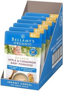 Bellamy's Organic Apple & Cinnamon Baby Porridge 125g, Baby Food, 6m+, Bulk (6 x 125g)