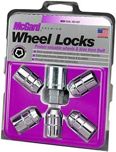 MCGARD 24538 Chrome Cone Seat Wheel Lock (1/2"-20 Thread Size) - Set of 5